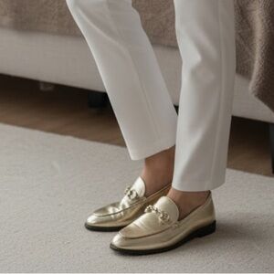 Gucci gold Jordaan loafer